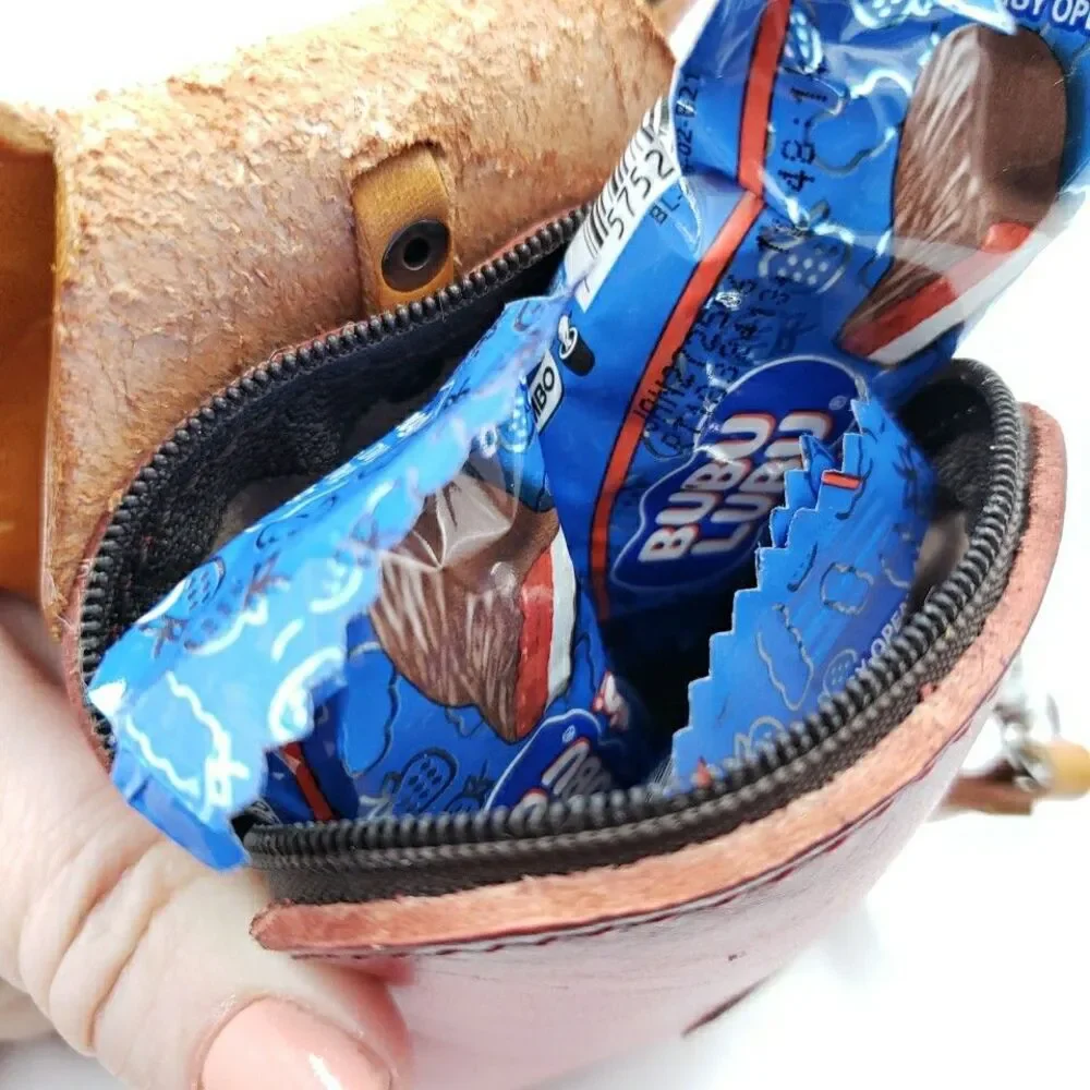 Lucky Cat Coin Purse Leather Maneki Neko Wallet Keychain Fish Charm - Picture 12 of 14